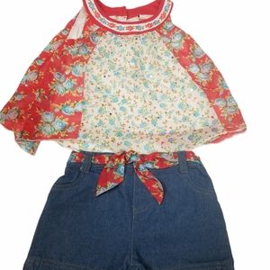 Little Lass Two Piece Short and Top Set Outfit Siz
